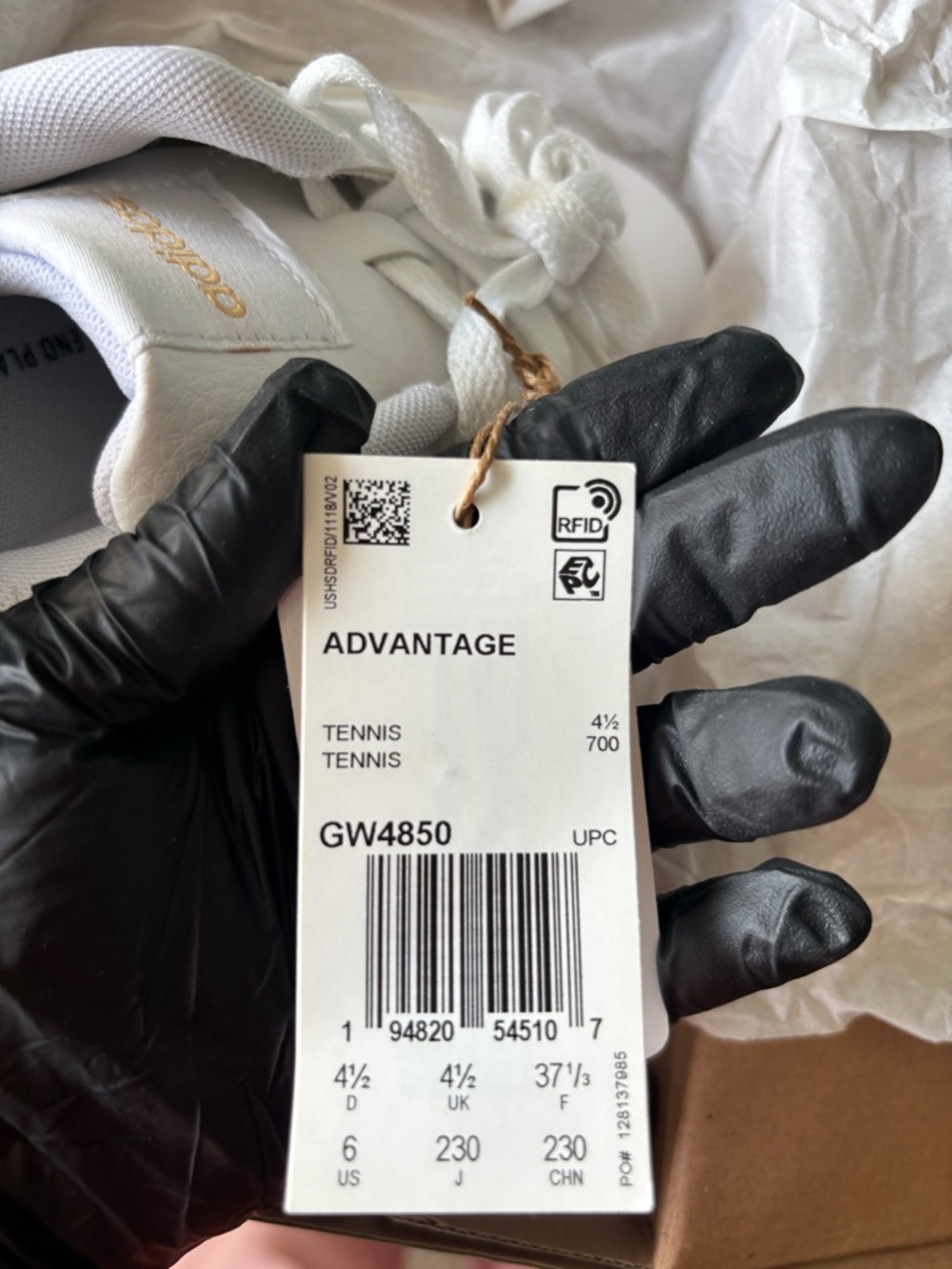 ADIDAS White Sneakers with Leopard Print Logo Accent - Picture 6 of 12